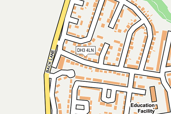 DH3 4LN map - OS OpenMap – Local (Ordnance Survey)