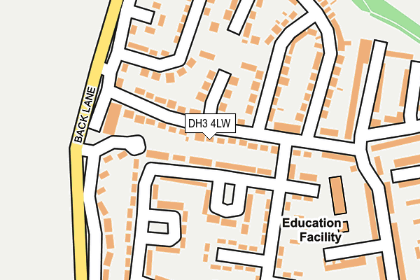 DH3 4LW map - OS OpenMap – Local (Ordnance Survey)