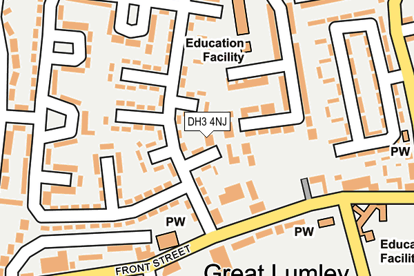 DH3 4NJ map - OS OpenMap – Local (Ordnance Survey)