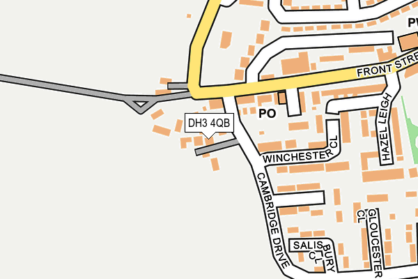 DH3 4QB map - OS OpenMap – Local (Ordnance Survey)