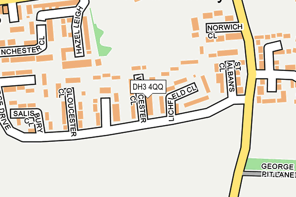 DH3 4QQ map - OS OpenMap – Local (Ordnance Survey)