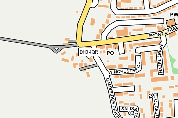 DH3 4QR map - OS OpenMap – Local (Ordnance Survey)