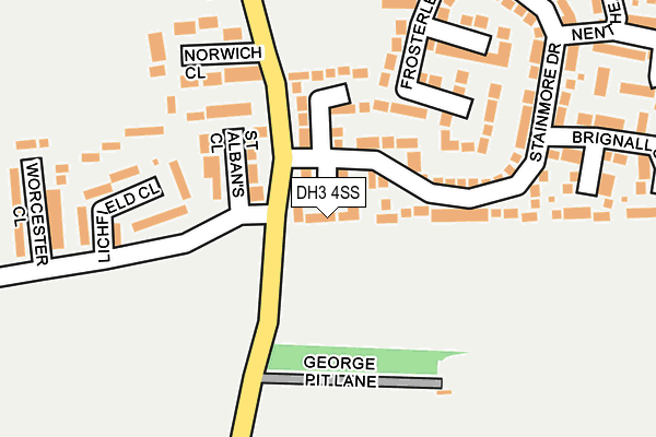 DH3 4SS map - OS OpenMap – Local (Ordnance Survey)