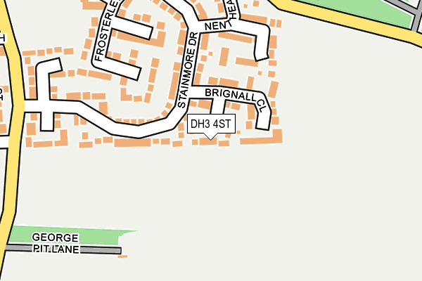 DH3 4ST map - OS OpenMap – Local (Ordnance Survey)