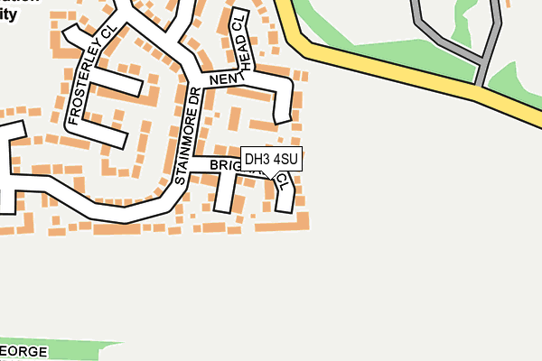 DH3 4SU map - OS OpenMap – Local (Ordnance Survey)