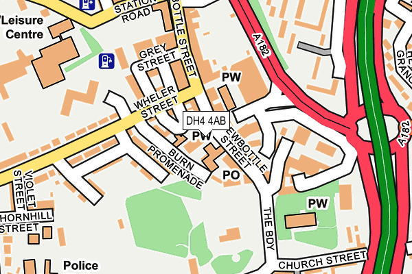 DH4 4AB map - OS OpenMap – Local (Ordnance Survey)