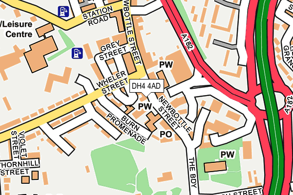 DH4 4AD map - OS OpenMap – Local (Ordnance Survey)