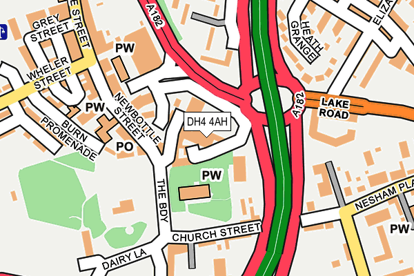 DH4 4AH map - OS OpenMap – Local (Ordnance Survey)