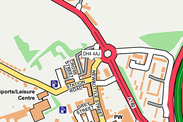 DH4 4AJ map - OS OpenMap – Local (Ordnance Survey)