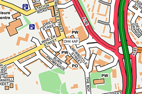 DH4 4AP map - OS OpenMap – Local (Ordnance Survey)