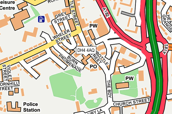 DH4 4AQ map - OS OpenMap – Local (Ordnance Survey)