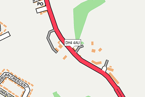 DH4 4AU map - OS OpenMap – Local (Ordnance Survey)