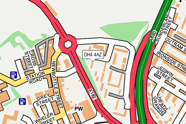 DH4 4AZ map - OS OpenMap – Local (Ordnance Survey)