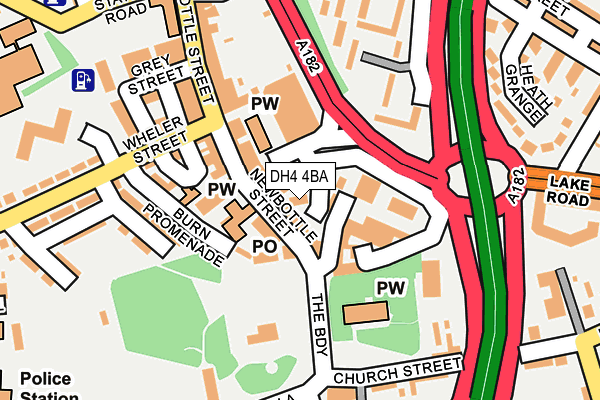 DH4 4BA map - OS OpenMap – Local (Ordnance Survey)