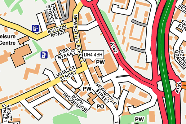 DH4 4BH map - OS OpenMap – Local (Ordnance Survey)