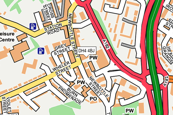 DH4 4BJ map - OS OpenMap – Local (Ordnance Survey)