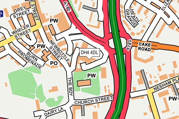 DH4 4DL map - OS OpenMap – Local (Ordnance Survey)