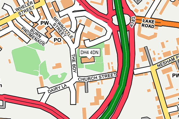 DH4 4DN map - OS OpenMap – Local (Ordnance Survey)