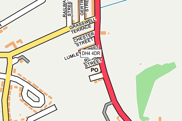 DH4 4DR map - OS OpenMap – Local (Ordnance Survey)