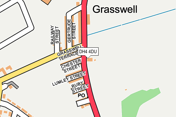 DH4 4DU map - OS OpenMap – Local (Ordnance Survey)