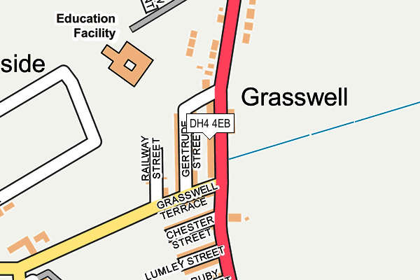 DH4 4EB map - OS OpenMap – Local (Ordnance Survey)