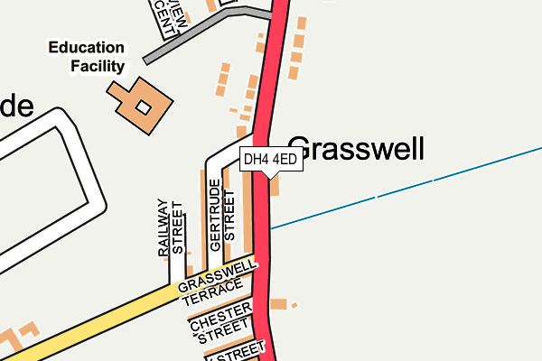 DH4 4ED map - OS OpenMap – Local (Ordnance Survey)