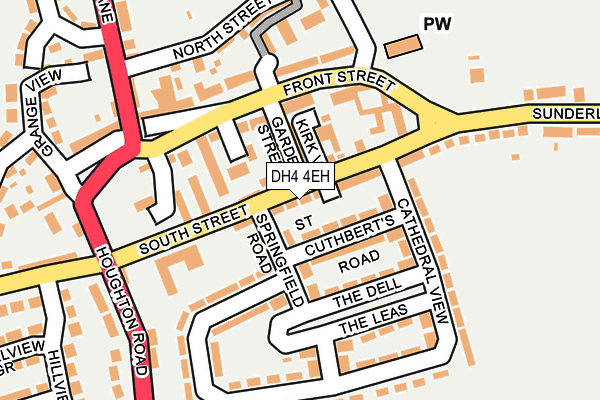 DH4 4EH map - OS OpenMap – Local (Ordnance Survey)