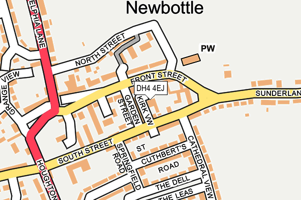 DH4 4EJ map - OS OpenMap – Local (Ordnance Survey)