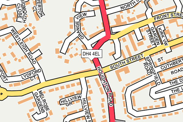DH4 4EL map - OS OpenMap – Local (Ordnance Survey)
