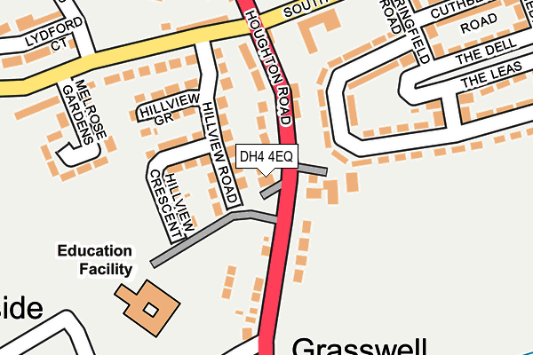 DH4 4EQ map - OS OpenMap – Local (Ordnance Survey)