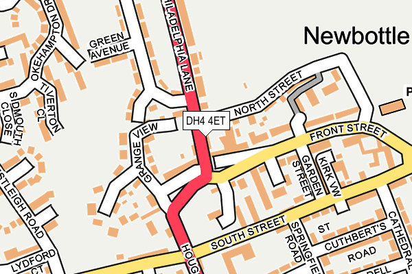 DH4 4ET map - OS OpenMap – Local (Ordnance Survey)