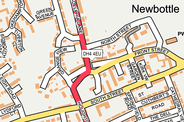 DH4 4EU map - OS OpenMap – Local (Ordnance Survey)