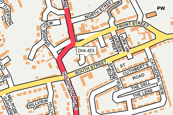 DH4 4EX map - OS OpenMap – Local (Ordnance Survey)