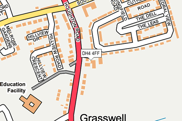 DH4 4FF map - OS OpenMap – Local (Ordnance Survey)