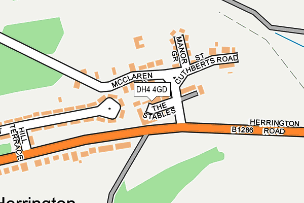 DH4 4GD map - OS OpenMap – Local (Ordnance Survey)