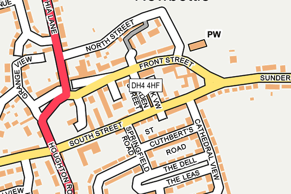 DH4 4HF map - OS OpenMap – Local (Ordnance Survey)