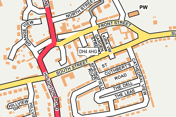 DH4 4HG map - OS OpenMap – Local (Ordnance Survey)