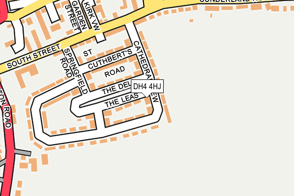 DH4 4HJ map - OS OpenMap – Local (Ordnance Survey)
