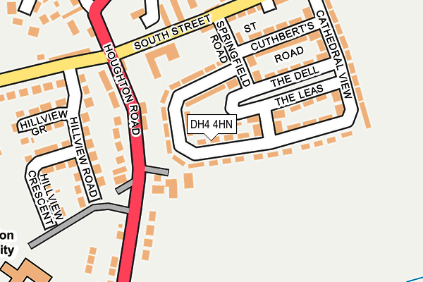 DH4 4HN map - OS OpenMap – Local (Ordnance Survey)