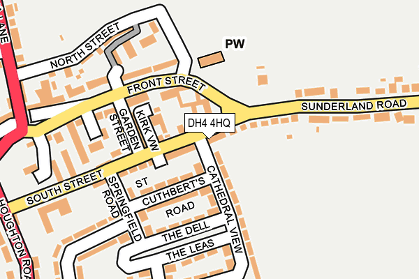 DH4 4HQ map - OS OpenMap – Local (Ordnance Survey)