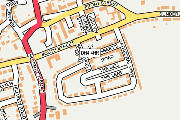 DH4 4HR map - OS OpenMap – Local (Ordnance Survey)