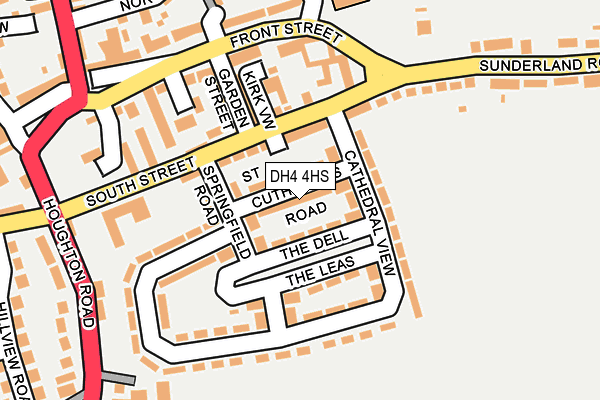 DH4 4HS map - OS OpenMap – Local (Ordnance Survey)