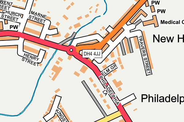 DH4 4JJ map - OS OpenMap – Local (Ordnance Survey)