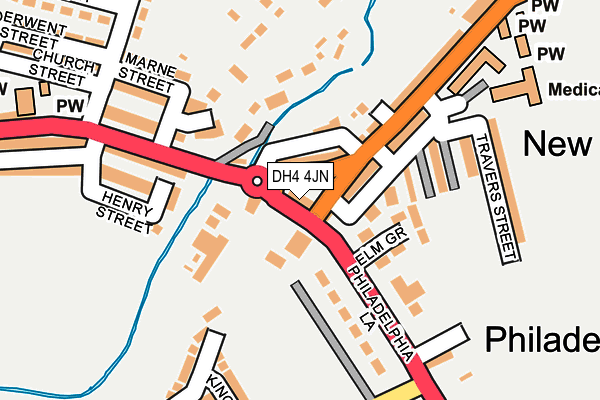 DH4 4JN map - OS OpenMap – Local (Ordnance Survey)