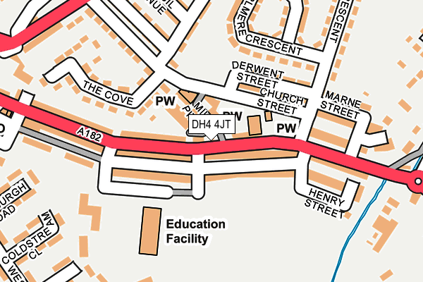 DH4 4JT map - OS OpenMap – Local (Ordnance Survey)