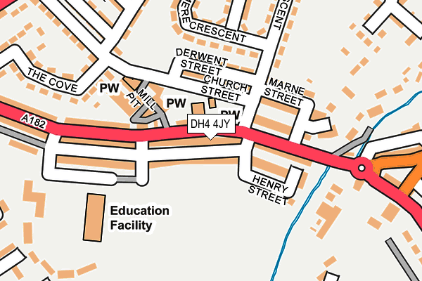 DH4 4JY map - OS OpenMap – Local (Ordnance Survey)