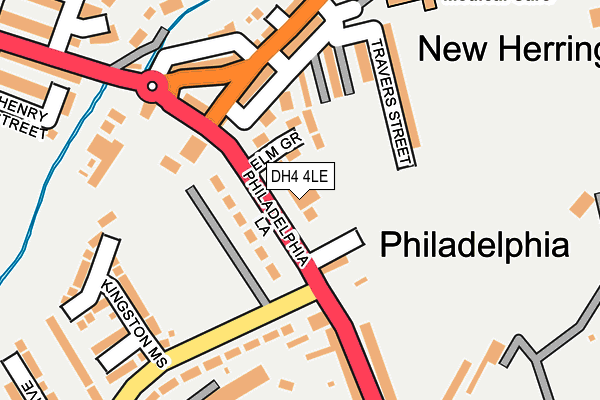 DH4 4LE map - OS OpenMap – Local (Ordnance Survey)