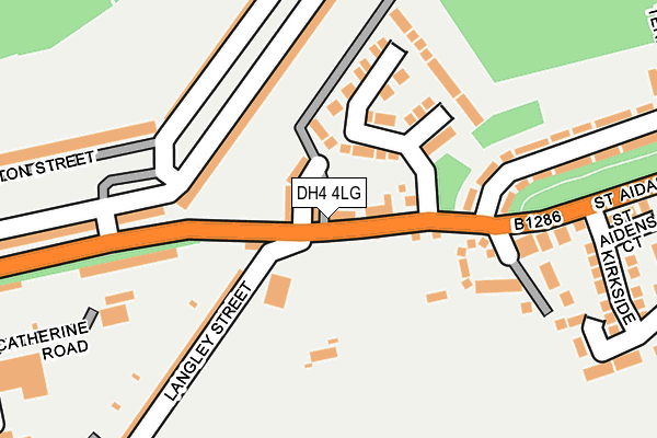 DH4 4LG map - OS OpenMap – Local (Ordnance Survey)