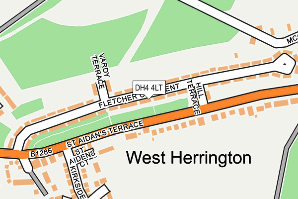 DH4 4LT map - OS OpenMap – Local (Ordnance Survey)