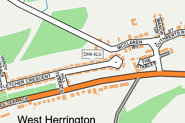 DH4 4LU map - OS OpenMap – Local (Ordnance Survey)